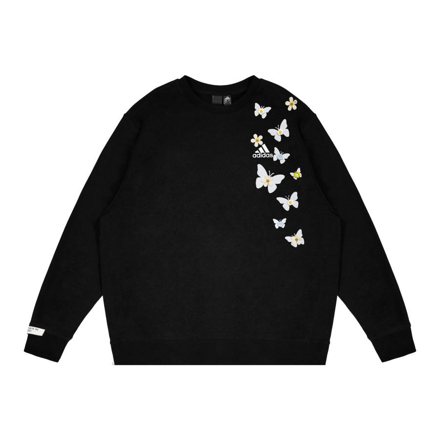 Adidas Adidas Sweatshirts Unisex Black Crew Neck Moderate Regular