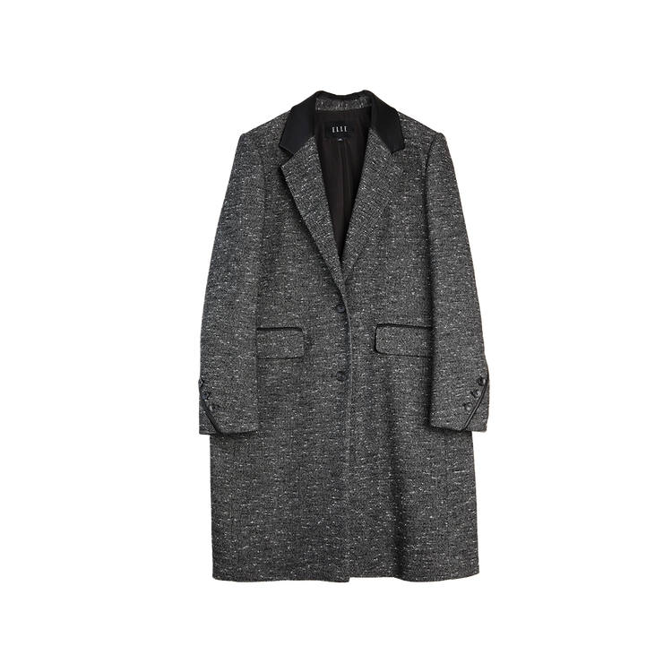 ELLE Business Suits Women's Black Suit Collar Thickened