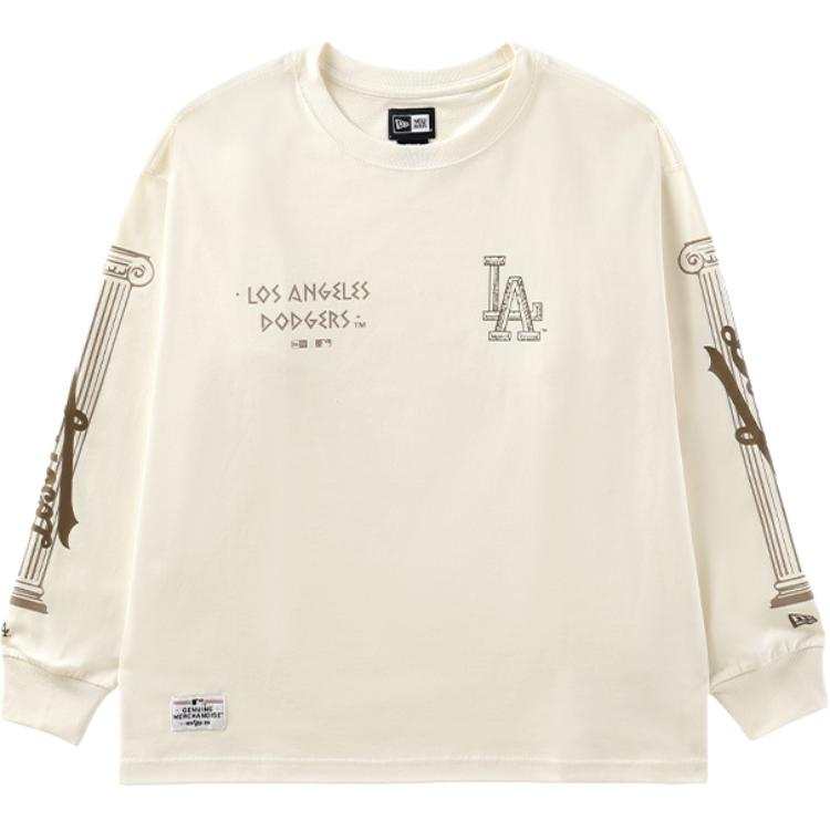 New Era T Shirts Unisex Ecru Crew Neck