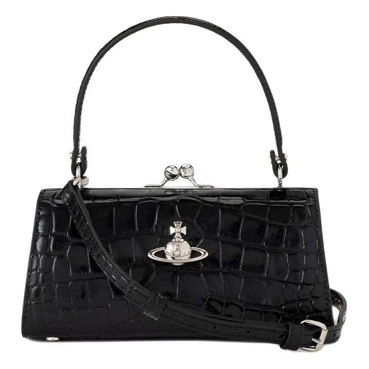 Vivienne Westwood Cow Leather Handbag Women's Black