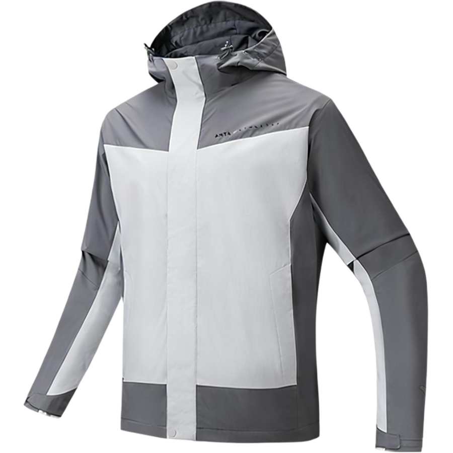 ANTA Softshell Jackets Men's Loki Gray/Pearlescent Gray Hooded Moderate