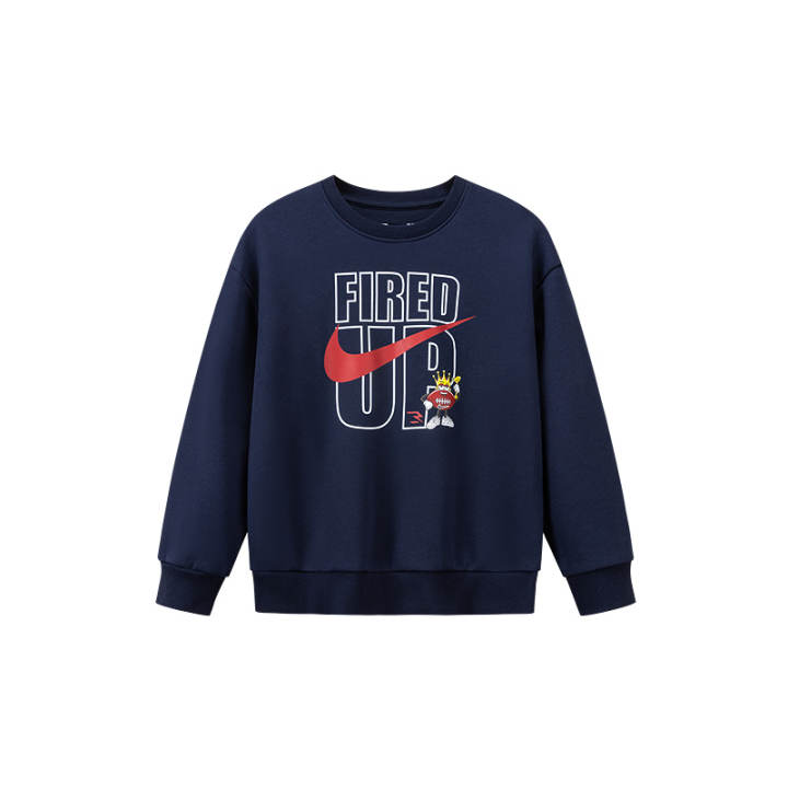 Nike Nike Sweatshirt 3Brand Fleece Lined Thermal Casual Sports Comfortable Versatile Kids'
