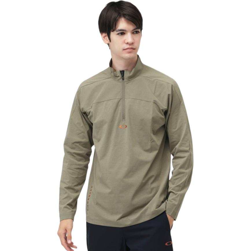 Oakley T Shirts Men's Dark Umber Stand Collar Moderate Straight Fit