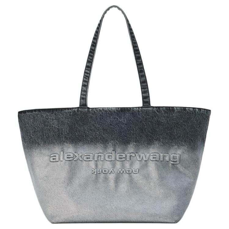 Alexander Wang Denim Shoulder Bag Large Women's Light Gray