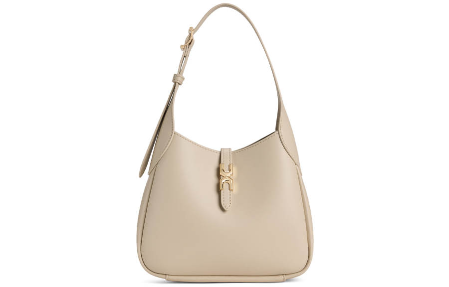 CHARLES&KEITH Pu Hobo Bag One Shoulder Bag Small Women's Dusted Oat Mist Oat
