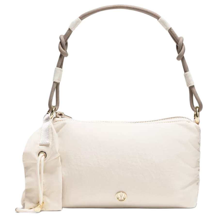 Lululemon Recycled Nylon Shoulder Bag Mini Women's Light Ivory & Warm Gray