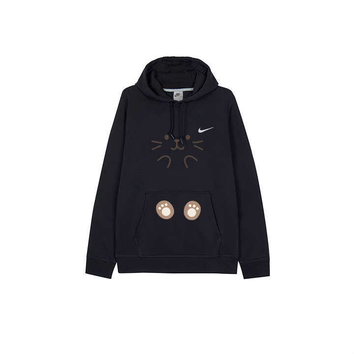 Nike Nike Sweatshirts Men's Black Hooded Thickened