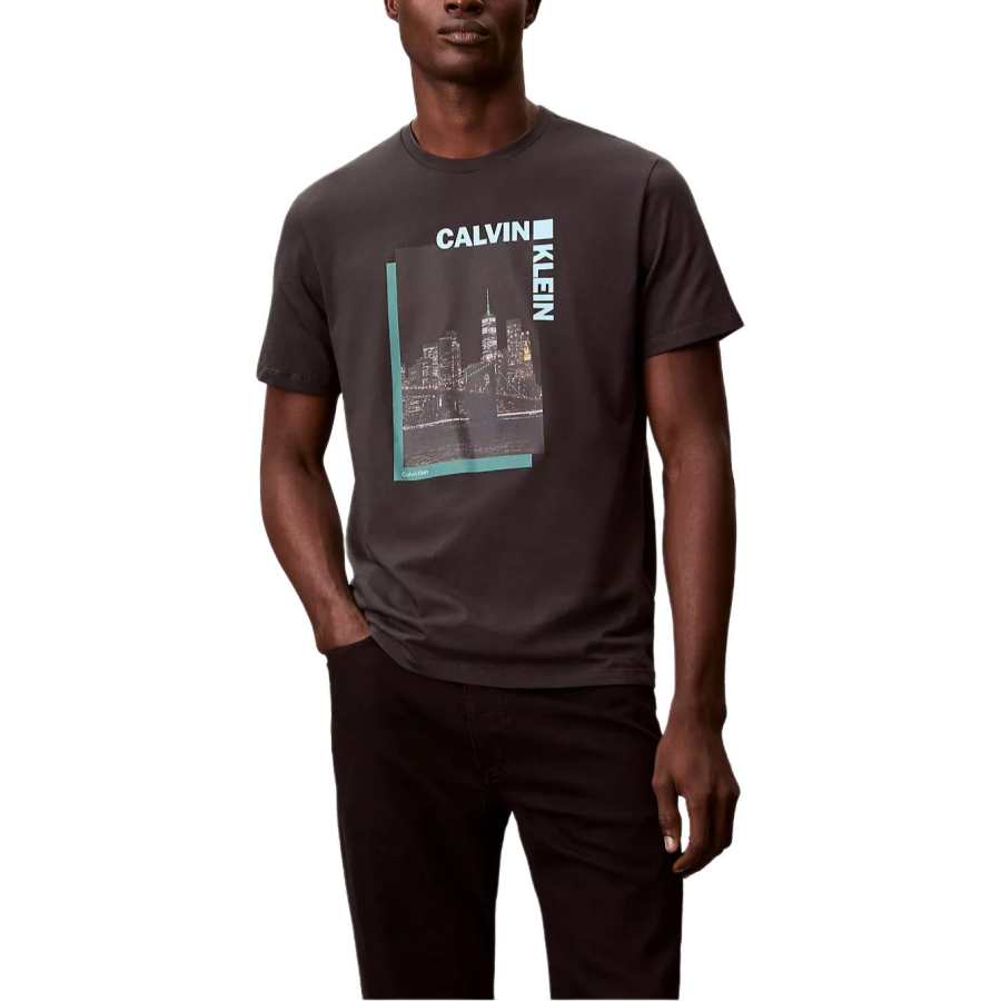 Calvin Klein T Shirts Men's Pirate Black Crew Neck