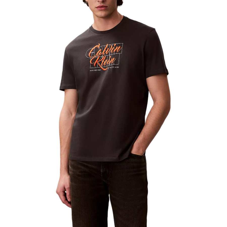 Calvin Klein T Shirts Men's Pirate Black Crew Neck