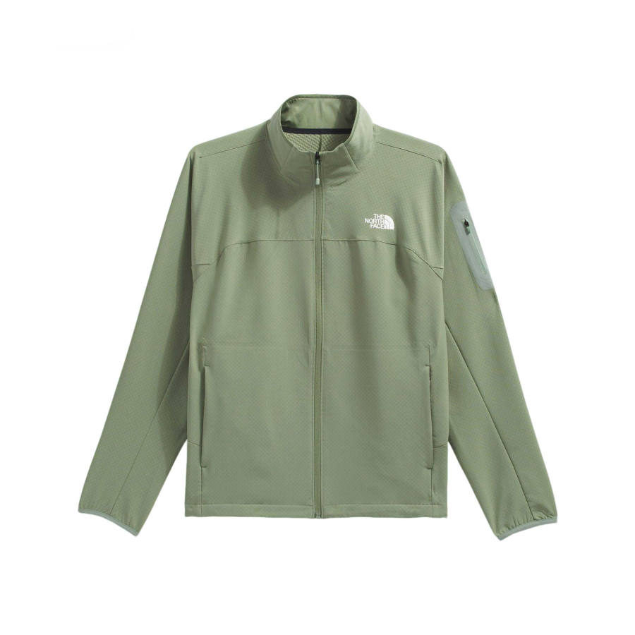 THE NORTH FACE Jackets Men's Bark Mist/Slate Moss Stand Collar Moderate Soft Shell