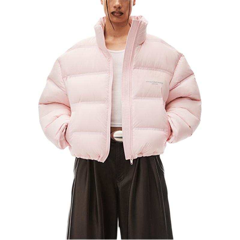 Alexander Wang Alexander Wang Logo Printed Zip-Up Puffer Jacket