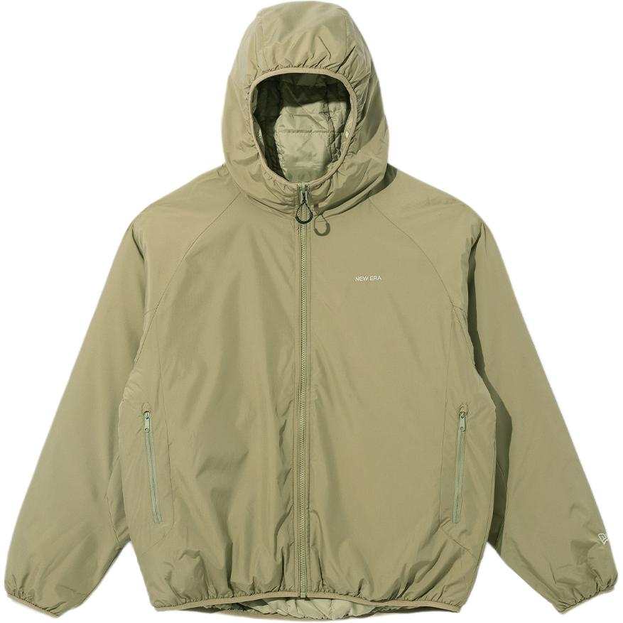 New Era Jackets Unisex Light Khaki Hooded Non Detachable Moderate Reversible