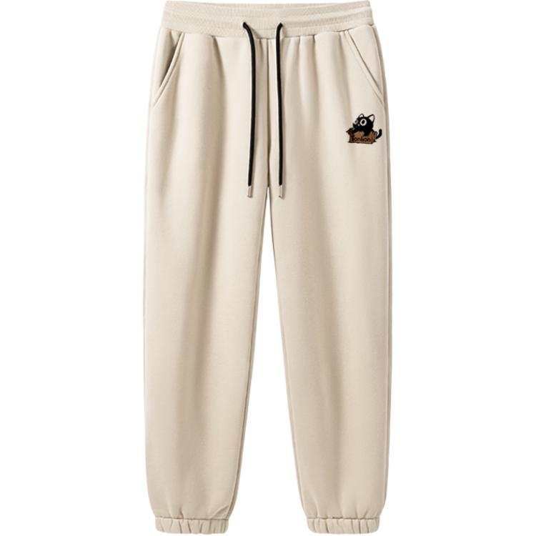 Tonlion Casual Pants Unisex Thickened And Fleece Lined Cuffed Pants