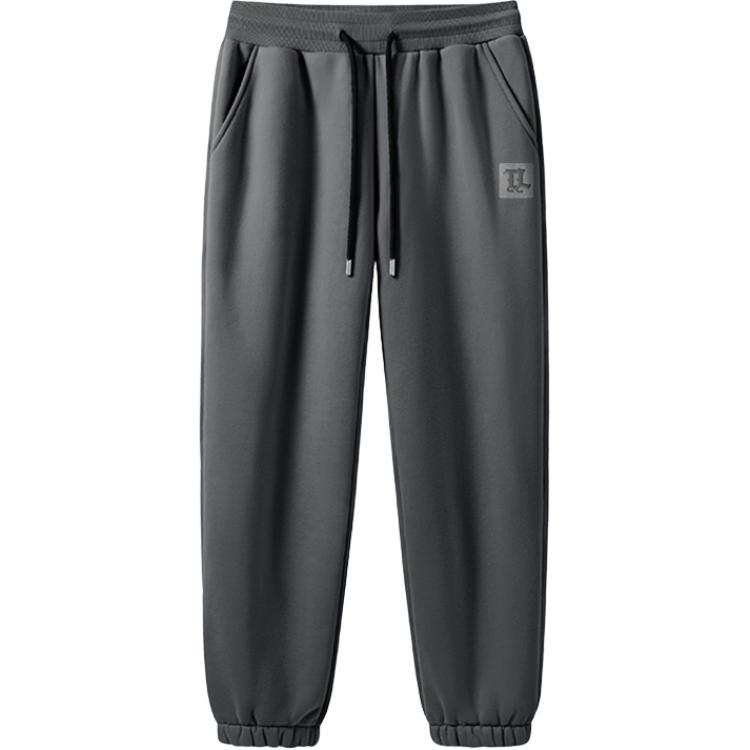 Tonlion Casual Pants Unisex Thickened And Fleece Lined Cuffed Pants