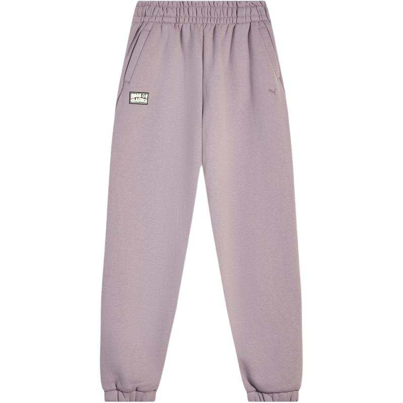 PUMA CLASSICS FW25 Fleece Lined Loose Fit Elastic Cuff Thermal Knitted Fabric Casual Pants Women's