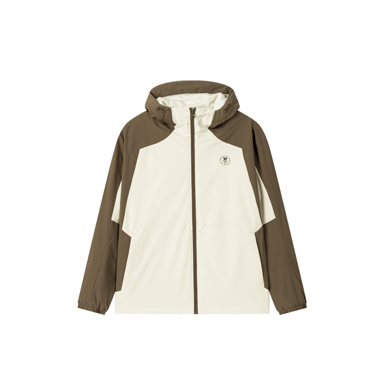 361° Trench Coats Men's Clear Mist Brown Hooded Thickened