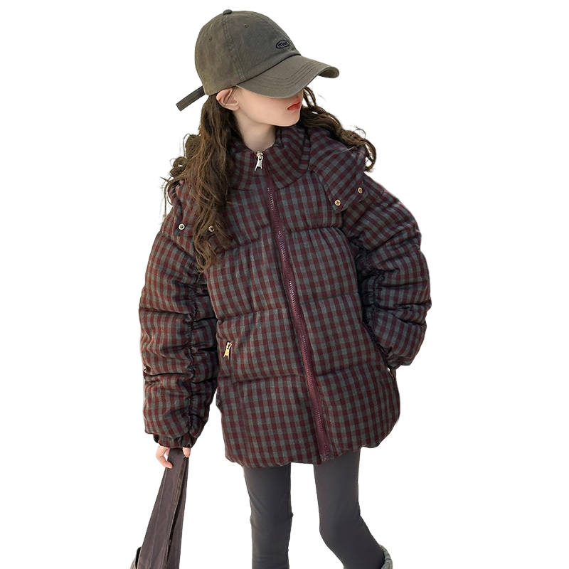 Lanza Casual Padded Jacket Winter Red Brown Teenagers
