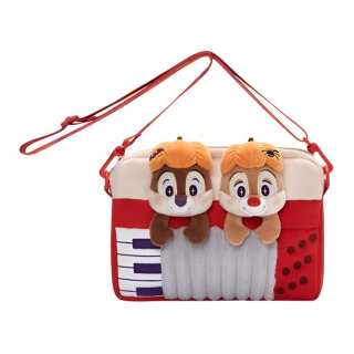 Disney Fabric Polyester Polyurethane Sponge Shoulder Bag, Crossbody Bag Unisex Red