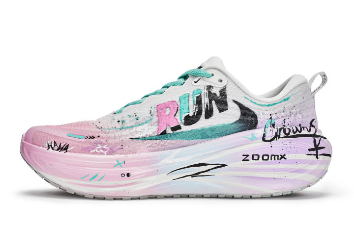 Nike Nike Vomero Plus Abrasion Resistant Low top Running Shoes Unisex White Pink Green
