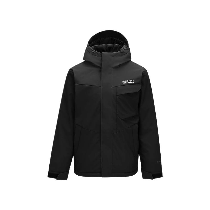 Skechers Wilderness Outdoor Collection Down Jacket Men's Carbon Black/0018
