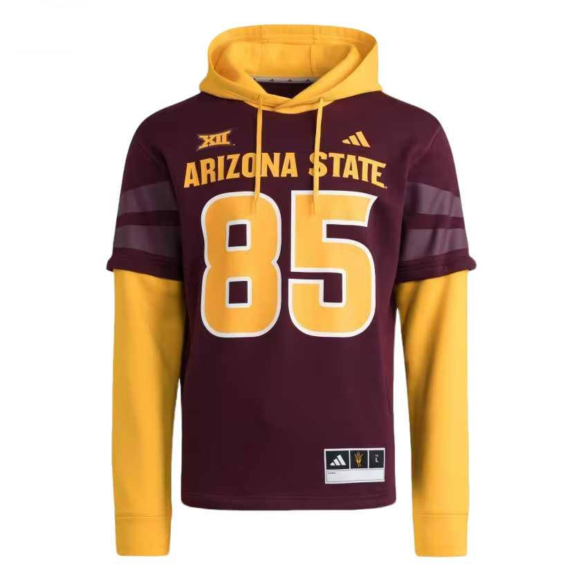 Adidas Adidas Arizona State Sun Devils Football Jersey Hoodie Rugby Jersey Men's
