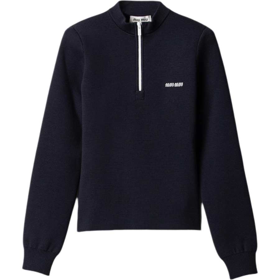 MIU MIU Sweaters Women's Blue Turtleneck Moderate Other