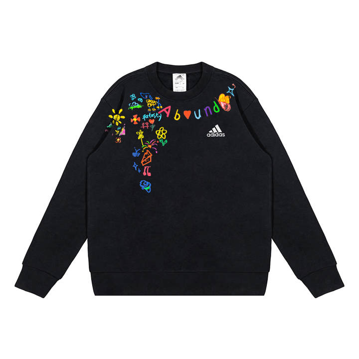 Adidas Adidas Sweatshirts Unisex Black Crew Neck Moderate Regular