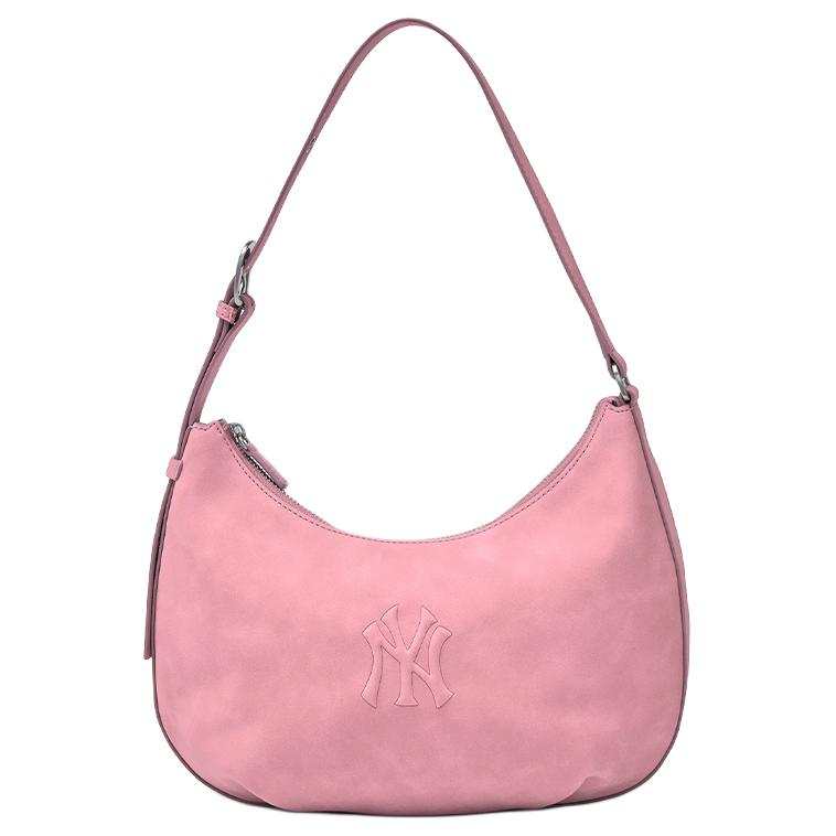 MLB MLB New York Yankees Polyurethane Polyester Shoulder Bag Regular Women's Pink
