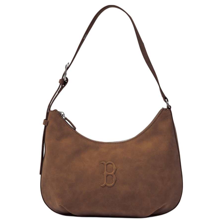MLB MLB Basic Boston Red Sox Polyurethane Polyester Shoulder Bag Women's Brown