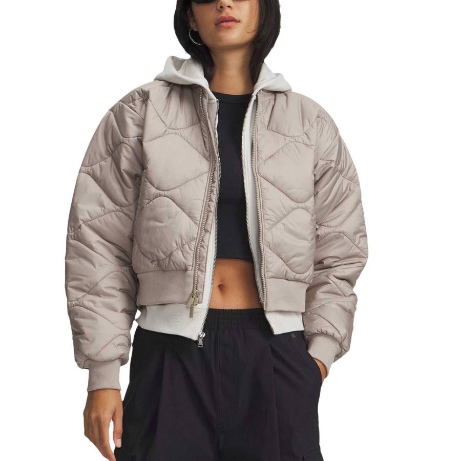 Under Armour Jackets Women's Timberwolves Gray Brown Stand Collar Moderate Other