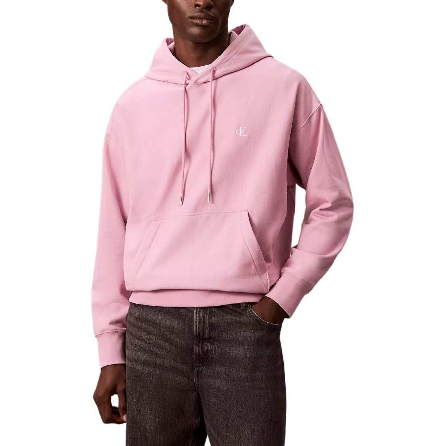 Calvin Klein Sweatshirts Men's Pink Hooded Moderate