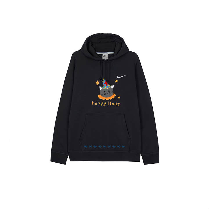 Nike Nike Sweatshirts Men's Black Hooded Moderate Regular