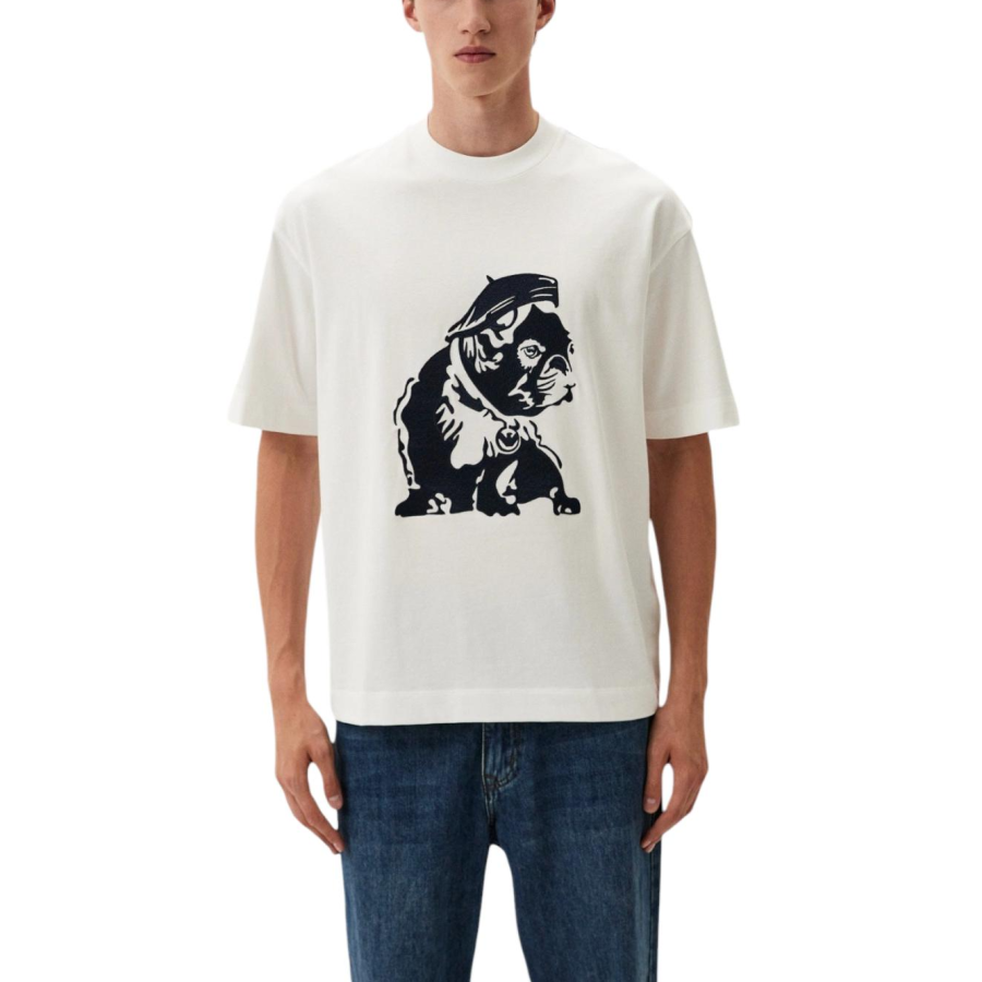 EMPORIO ARMANI T Shirts Men's White Crew Neck Moderate