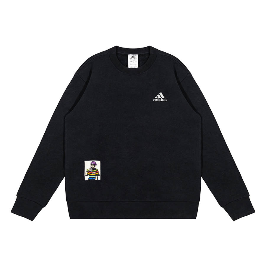 Adidas Adidas Sweatshirts Unisex Black Crew Neck Moderate Regular