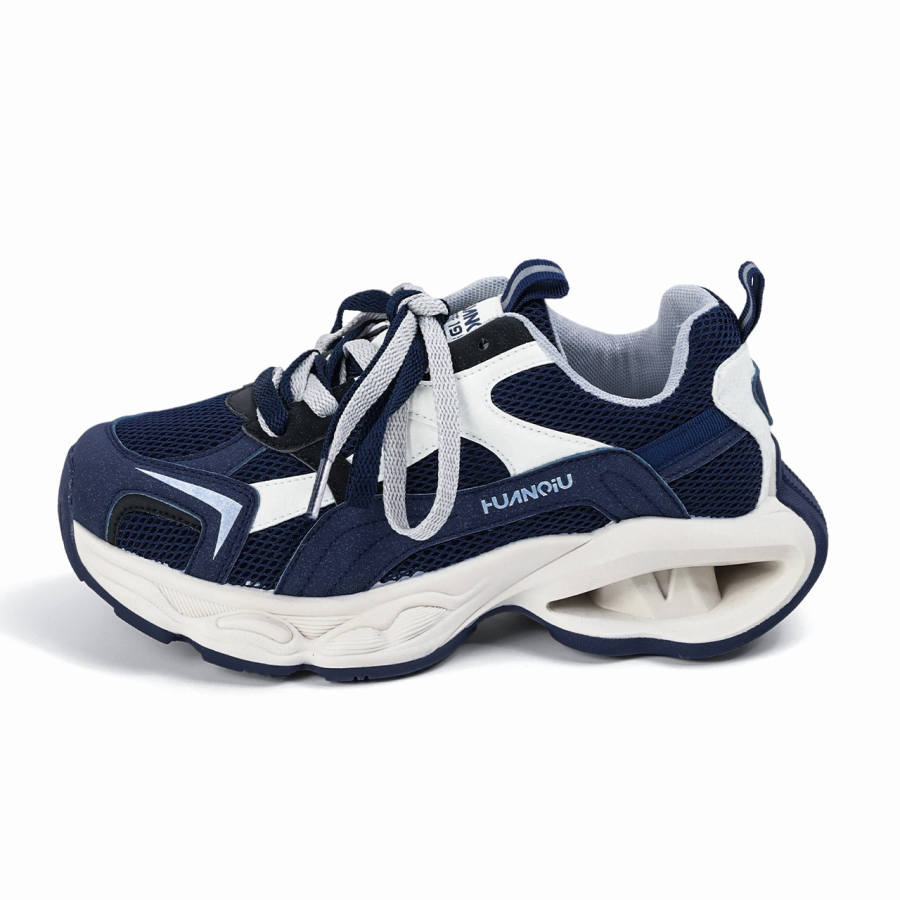 HUANQIU Abrasion Resistant Height Increasing Slip Resistant Low top Chunky Sneakers Women's