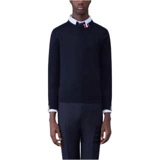 THOM BROWNE Rwb Stripe Detailed Crewneck Jumper