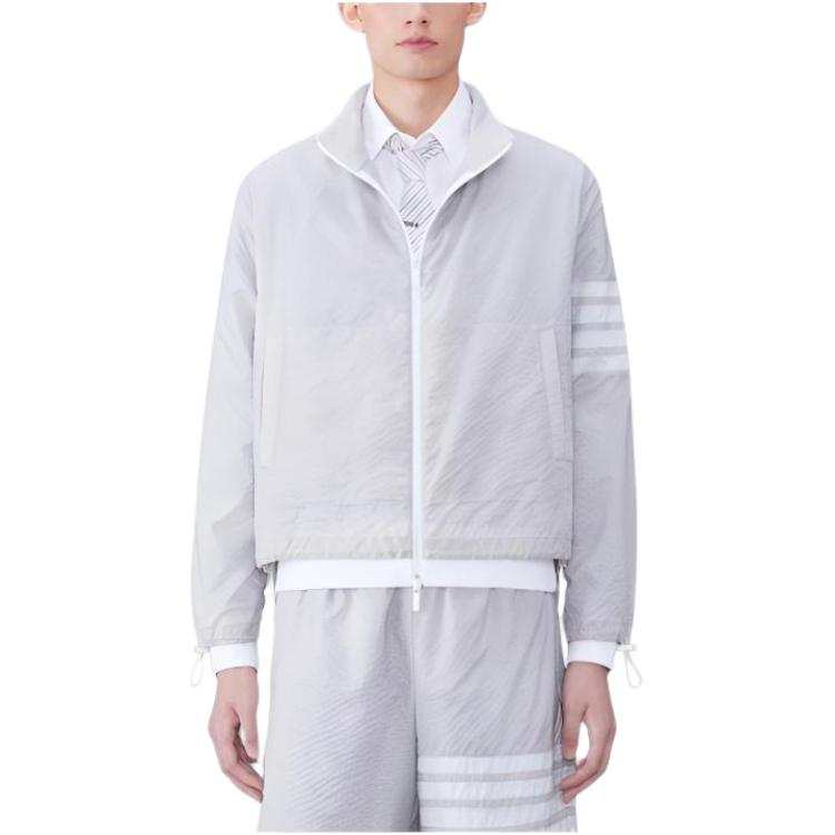 THOM BROWNE THOM BROWNE 4 Bar Zipped Ripstop Jacket
