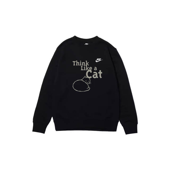 Nike Nike Sweatshirts Men's Black Crew Neck Moderate Regular
