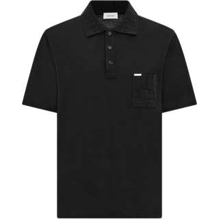 Ferragamo Jacquard Pocket Detail V-Neck Polo Shirt