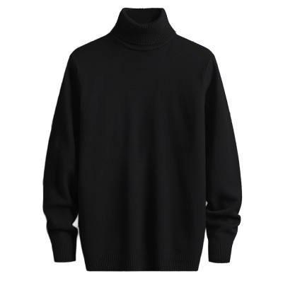 Minfinity Knitwear Unisex Turtleneck Thickened And Fleece Lined