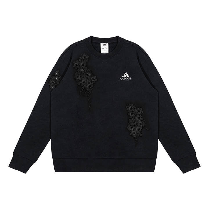 Adidas Adidas Sweatshirts Unisex Black Crew Neck Moderate Regular