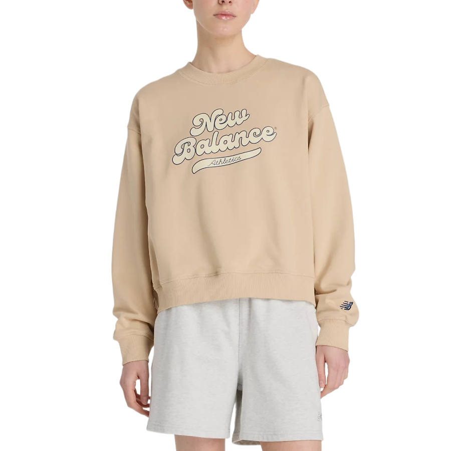 New Balance New Balance Sweatshirts Women's Brown Crew Neck Moderate Regular