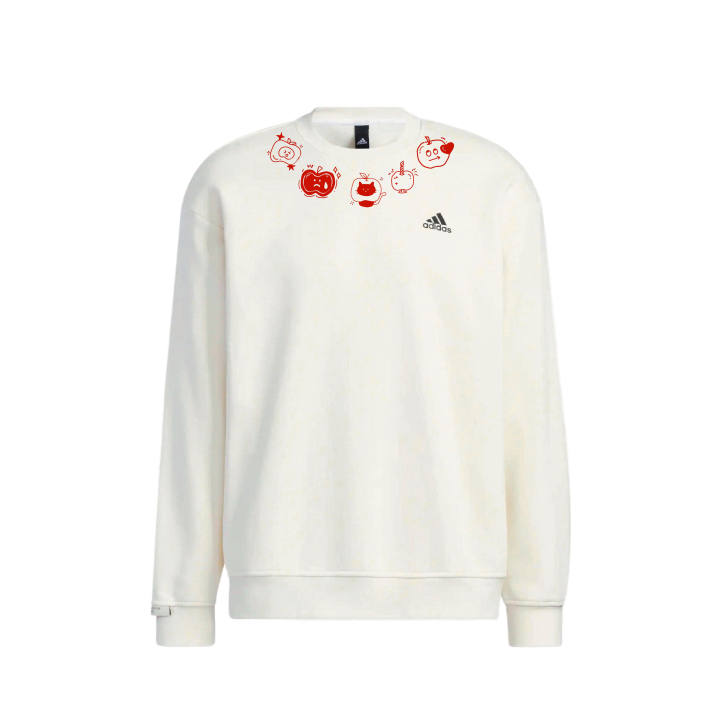 Adidas Adidas Sweatshirts Unisex White Crew Neck Moderate Regular