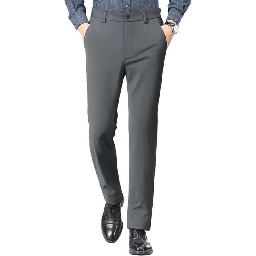 Hodo Casual Pants Men's Thickened And Fleece Lined Straight Fit Pants