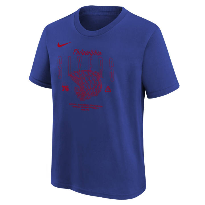 Nike Nike Courtside T Shirts Men's Marine Blue Crew Neck Moderate Straight Fit