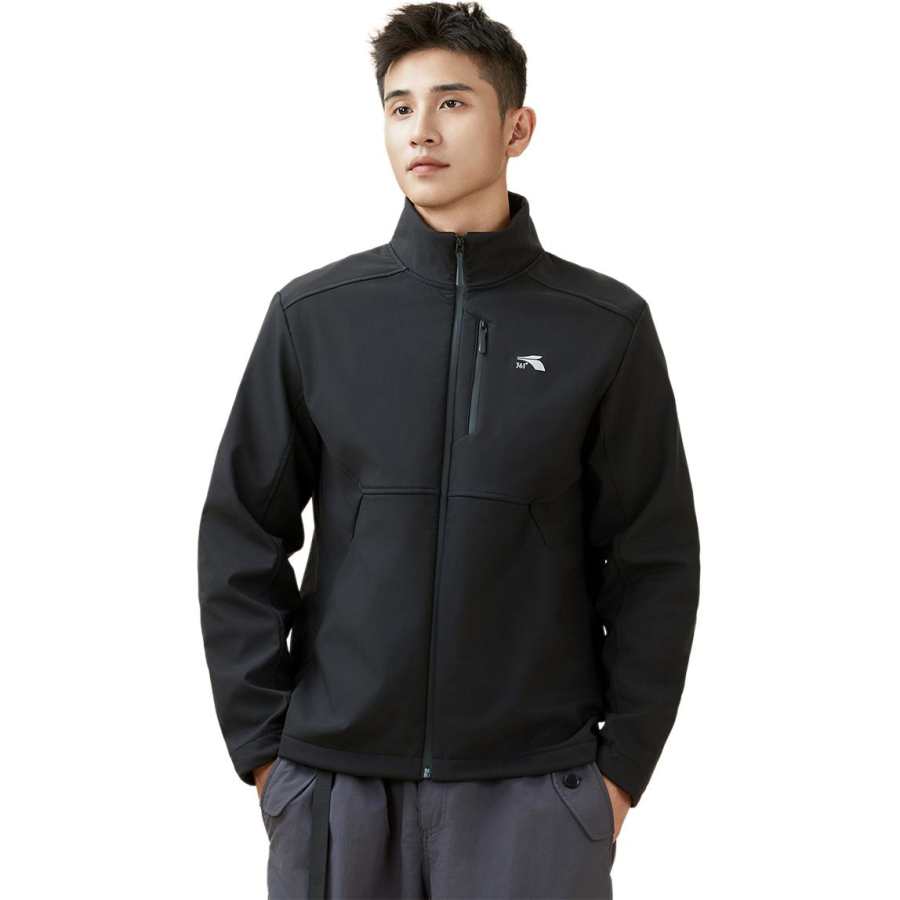361° Jackets Men's Super Black Stand Collar Fleece Lined Other