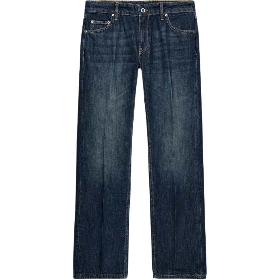 ZARA ZW Jeans Women's Blue Moderate Straight Fit Pants