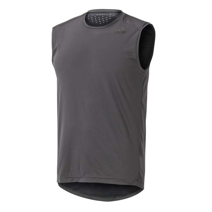 Adidas Adidas Tank Tops Men's Gray Crew Neck Moderate Straight Fit