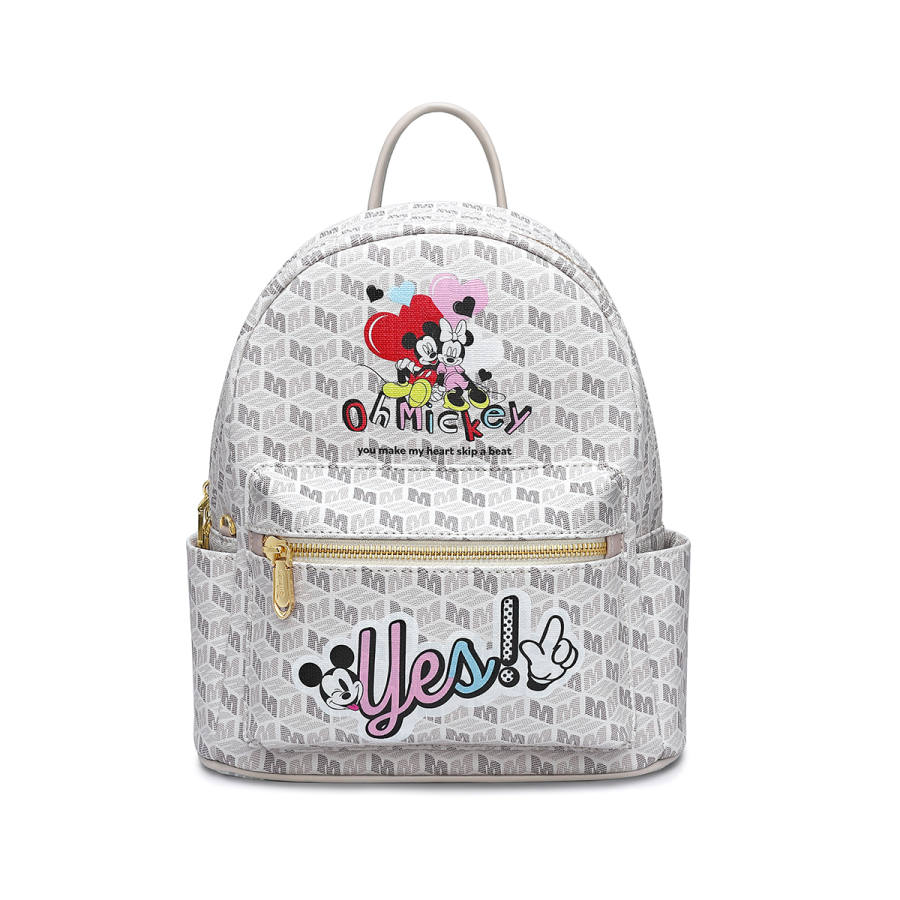 Disney Mickey Mouse PVC Backpack Women's Pink/Black/Gray