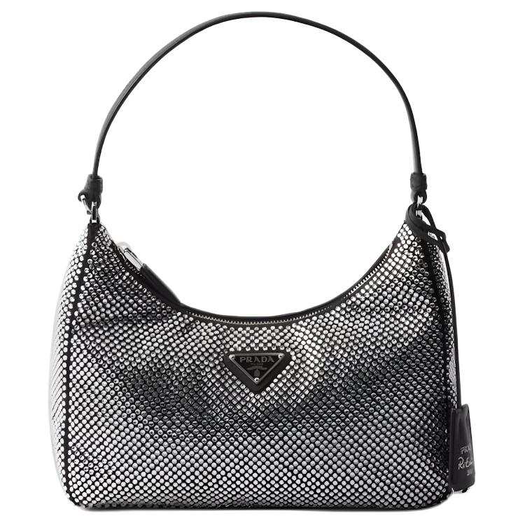 PRADA PRADA Re Edition 2005 Silk Viscose Handbag Mini Women's Black